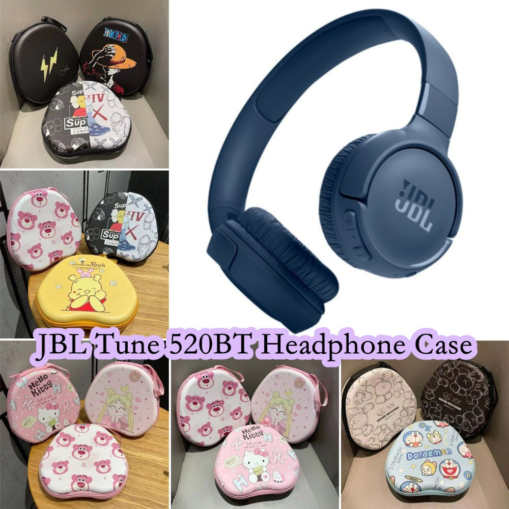 For JBL TUNE 520BT Headphone Case Cartoon Creative Patterns Headset Earpads Storage Bag Casing Box