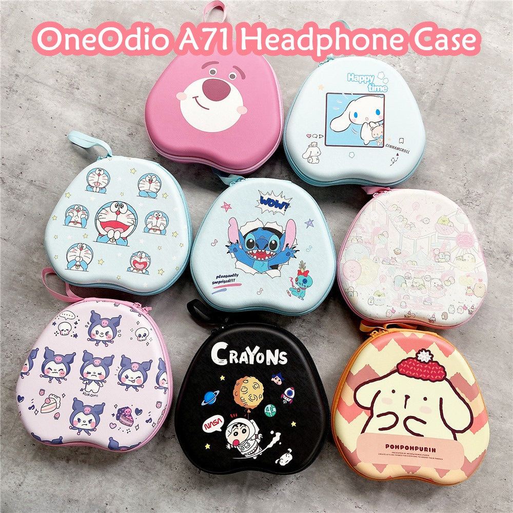 For OneOdio A71 Headphone Case Cartoon Creative Patterns Headset Earpads Storage Bag Casing Box