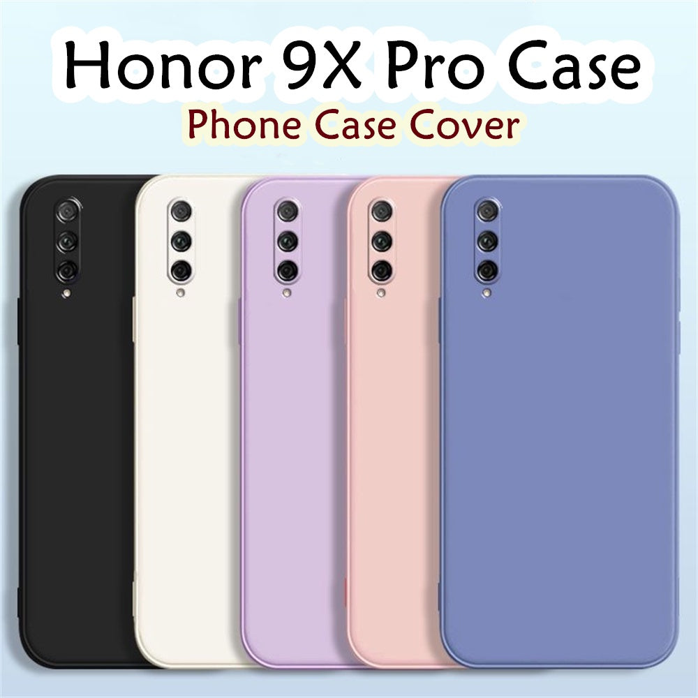 For Honor 9X Pro Cover Drop and wear resistant Silicone Full Case Classic Simple Solid Color Phone Case Cover