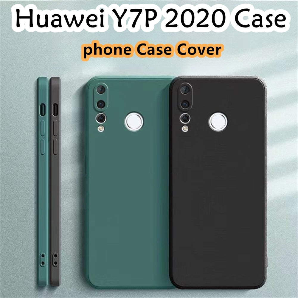 For Huawei Y7P 2020 Cover Drop and wear resistant Silicone Full Case Classic Simple Solid Color Phone Case Cover