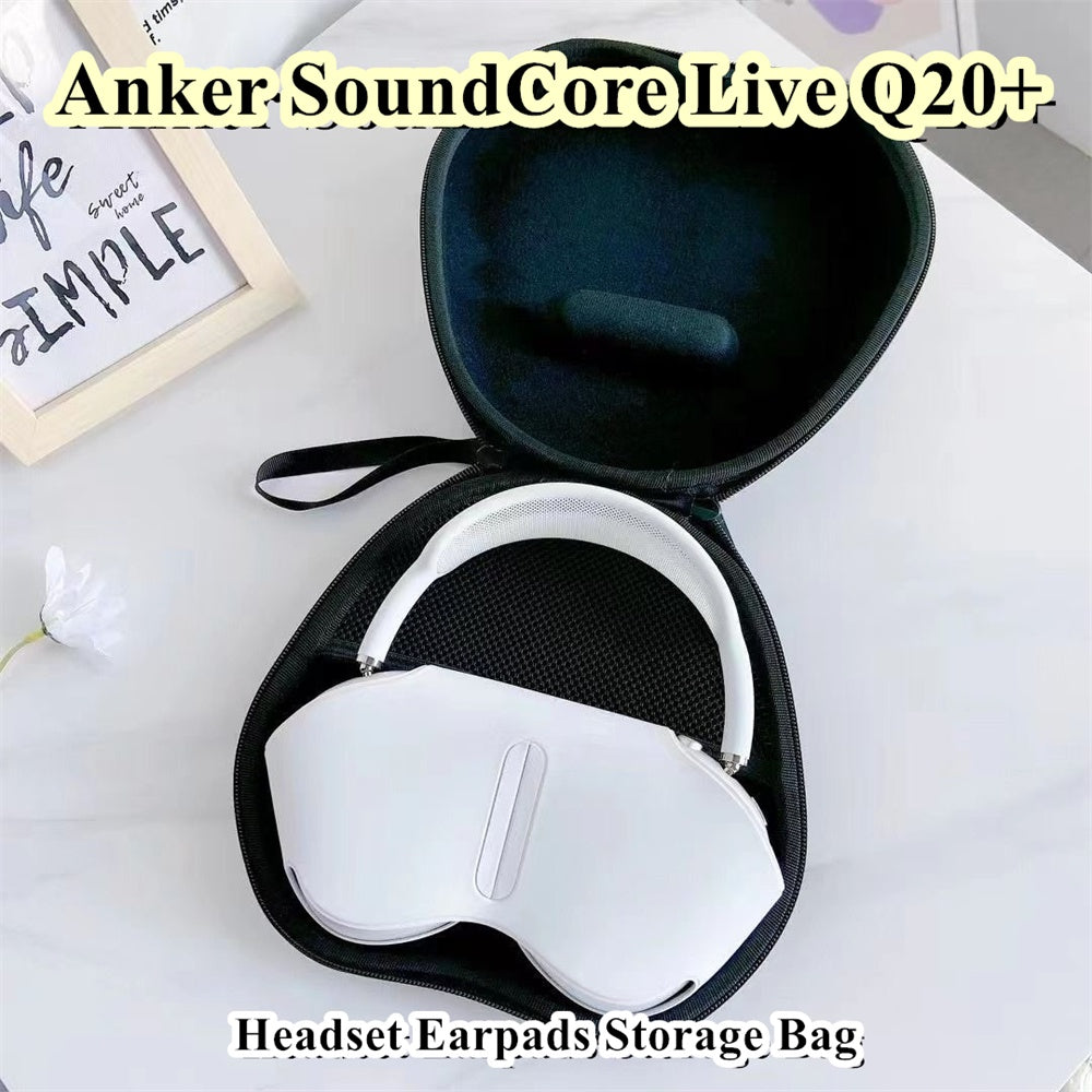 For Anker SoundCore Live Q20+ Headphone Case Cartoon Creative Patterns Headset Earpads Storage Bag Casing Box