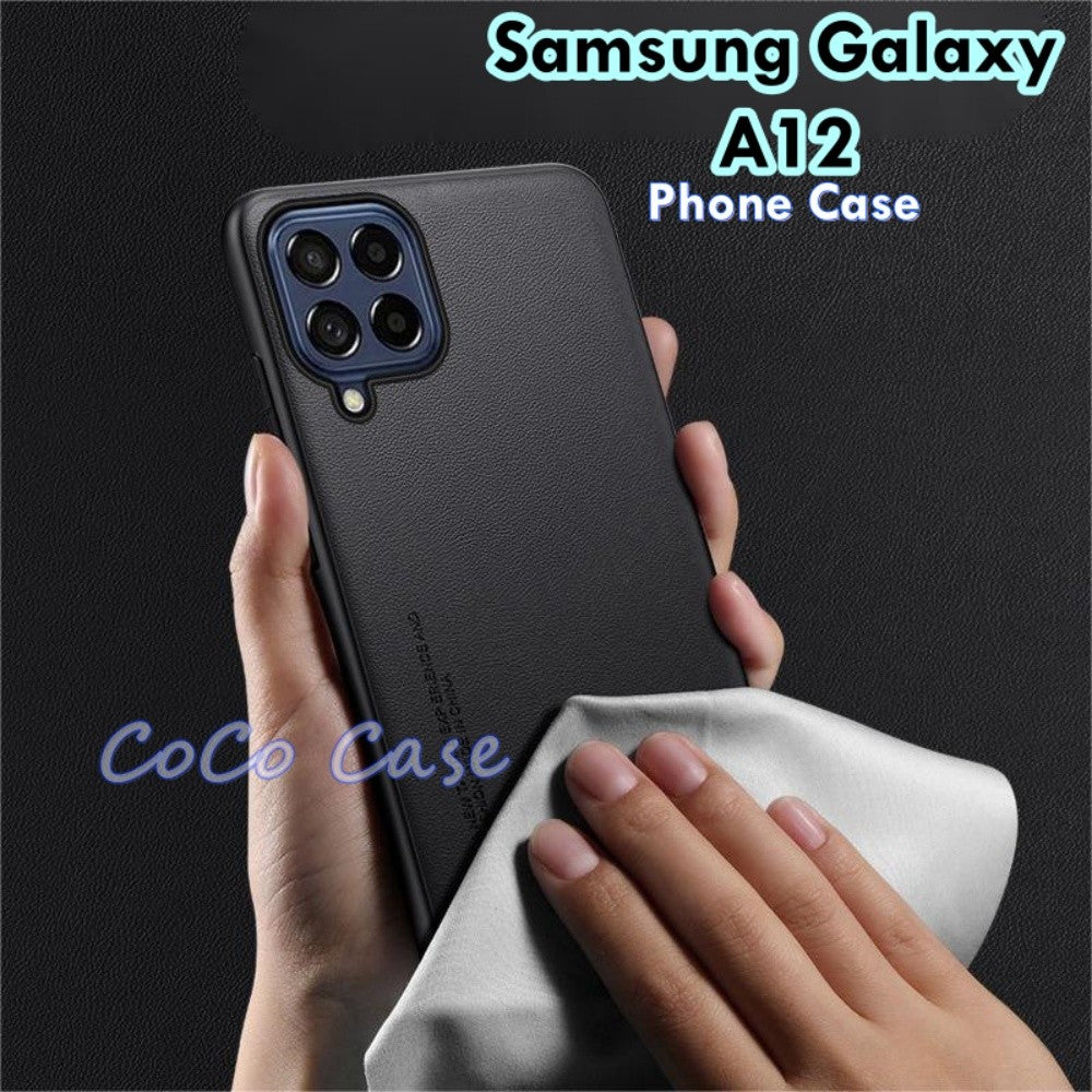 For Samsung Galaxy A12 Cover Silicone Professional Full Case Classic Simple Solid Color Phone Case Cover sweatproof