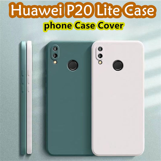 For Huawei P20 Lite Cover Drop and wear resistant Silicone Full Case Classic Simple Solid Color Phone Case Cover