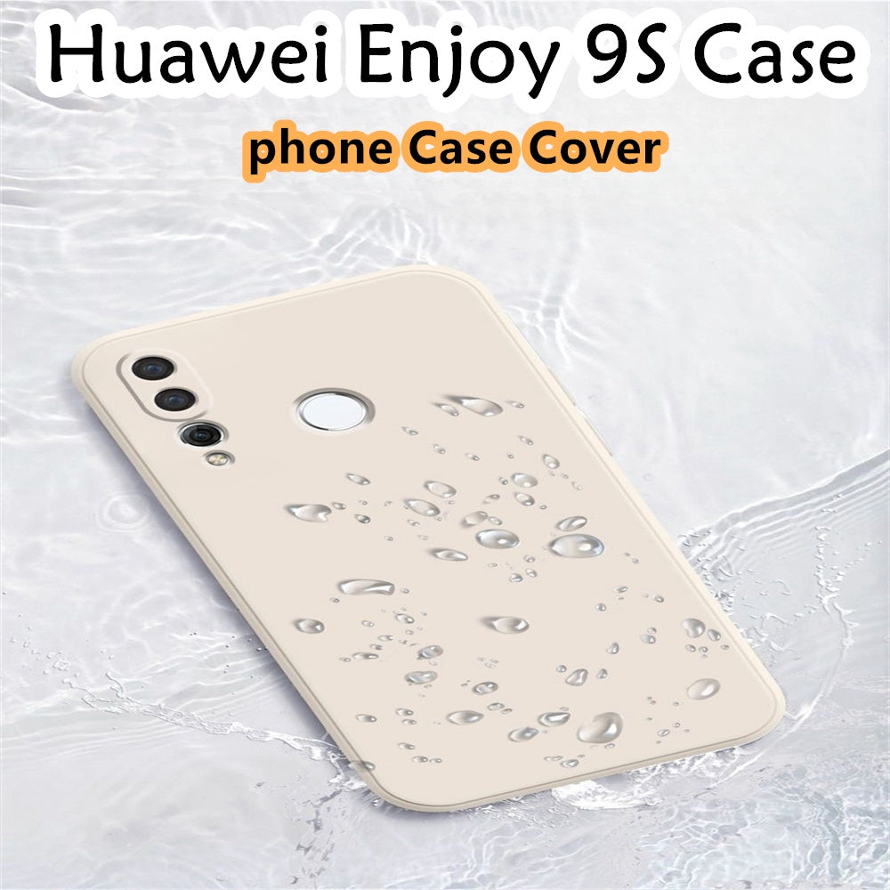 For Huawei Enjoy 9S Cover Drop and wear resistant Silicone Full Case Classic Simple Solid Color Phone Case Cover