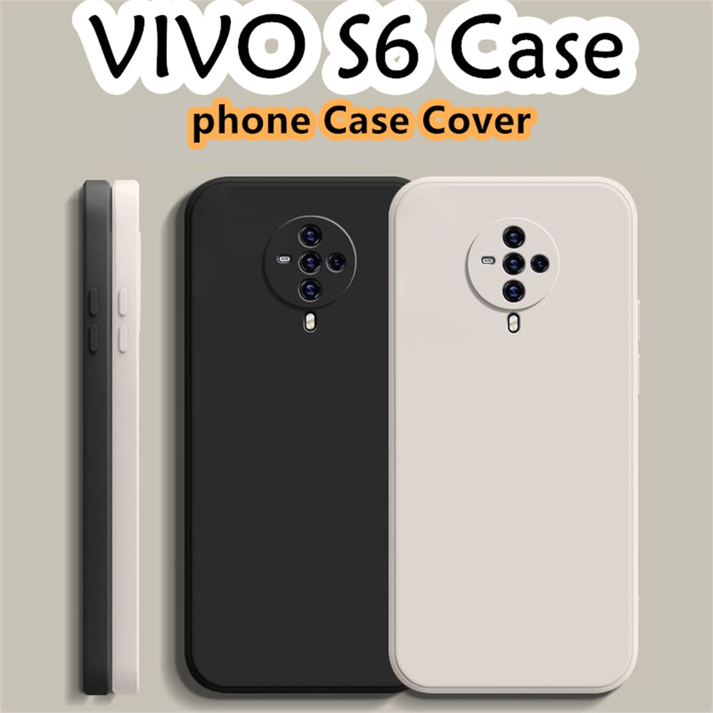 For VIVO S6 Cover Drop and wear resistant Silicone Full Case Classic Simple Solid Color Phone Case Cover