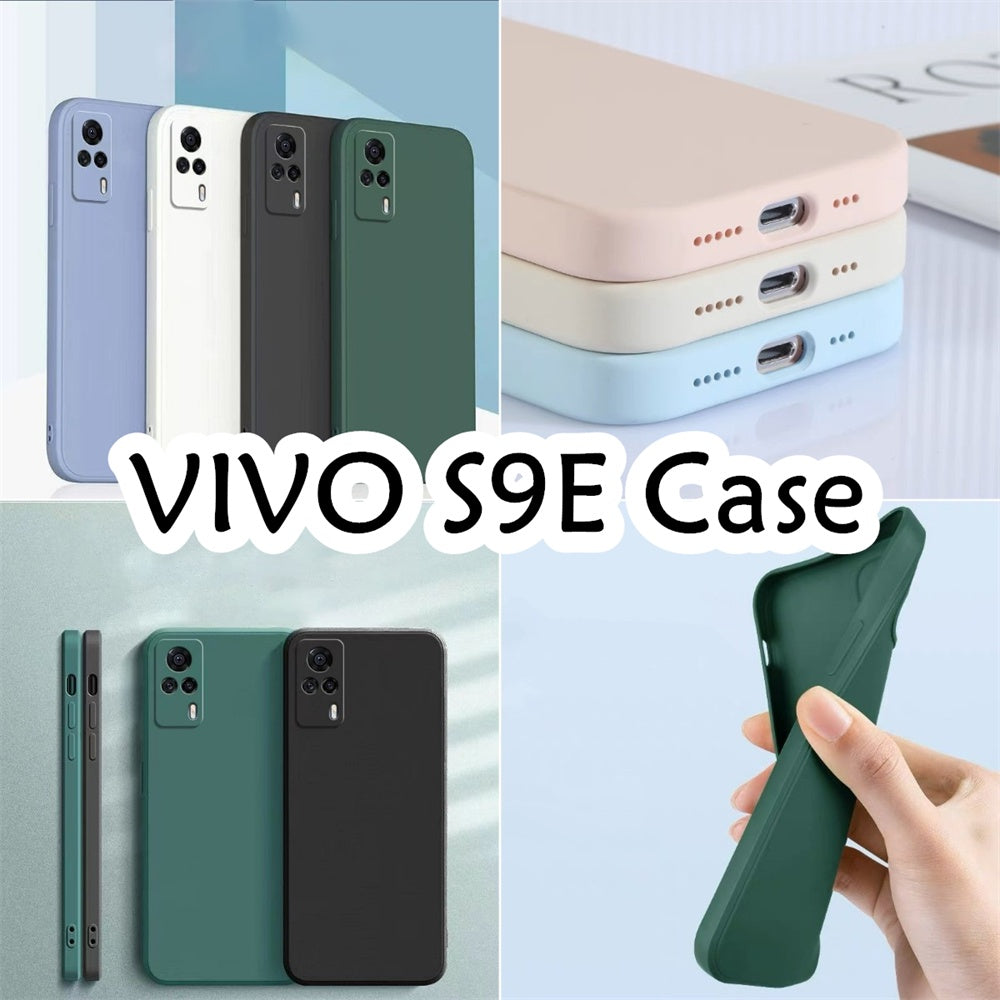 For VIVO S9E Cover Drop and wear resistant Silicone Full Case Classic Simple Solid Color Phone Case Cover