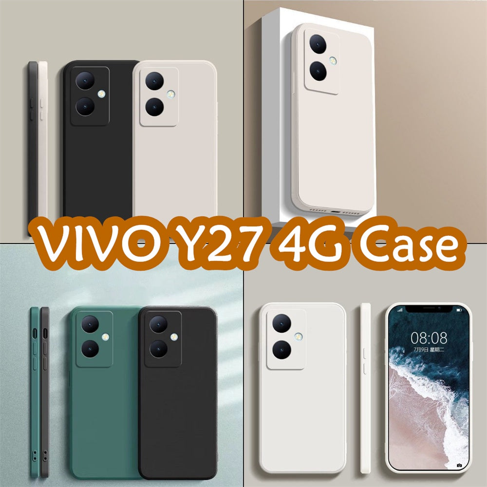 For VIVO Y27 4G Cover Drop and wear resistant Silicone Full Case Classic Simple Solid Color Phone Case Cover