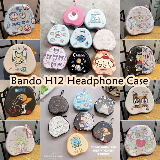 For Bando H12 Headphone Case Cartoon Creative Patterns Headset Earpads Storage Bag Casing Box