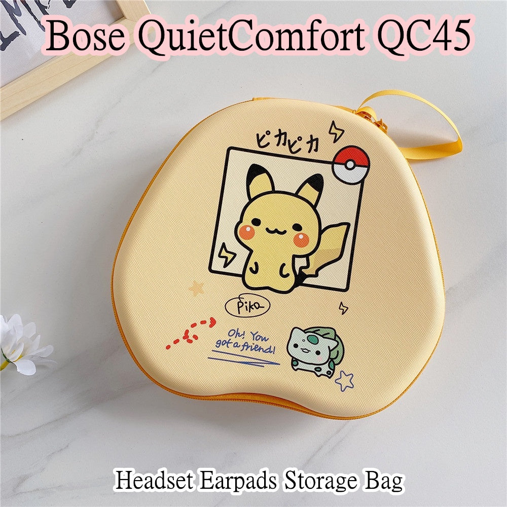 For Bose QuietComfort QC45 Headphone Case Cartoon Creative Patterns Headset Earpads Storage Bag Casing Box
