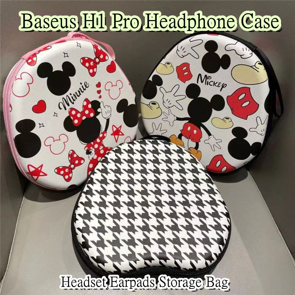 For Baseus H1 Pro Headphone Case Cartoon Creative Patterns Headset Earpads Storage Bag Casing Box