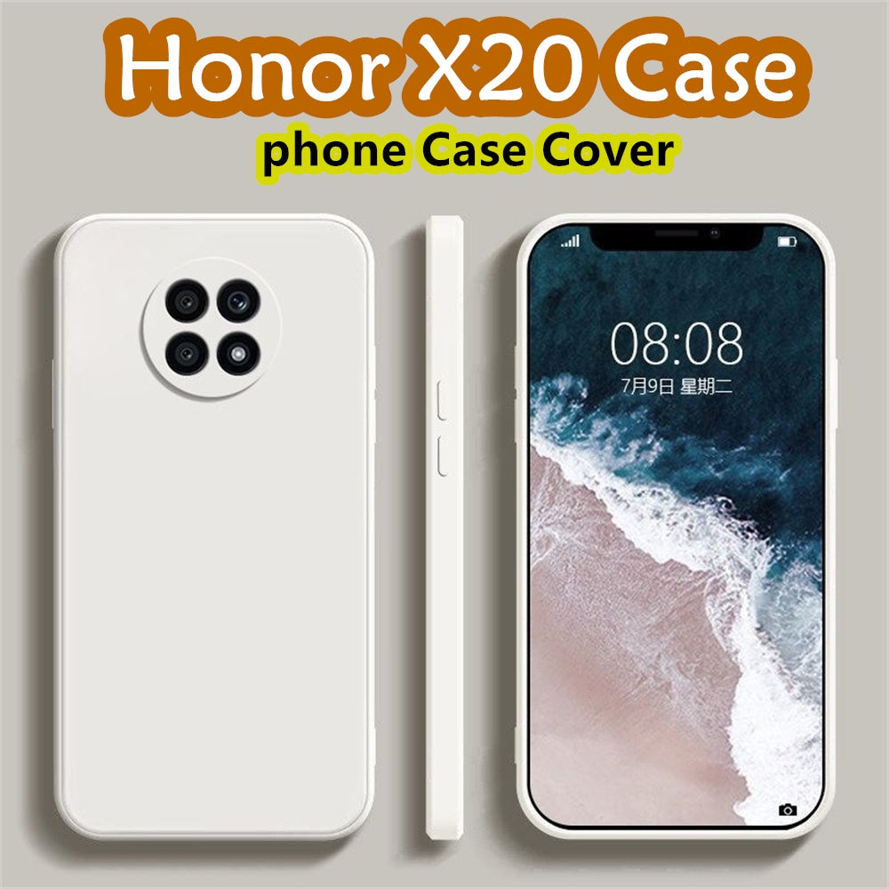 For Honor X20 Cover Drop and wear resistant Silicone Full Case Classic Simple Solid Color Phone Case Cover