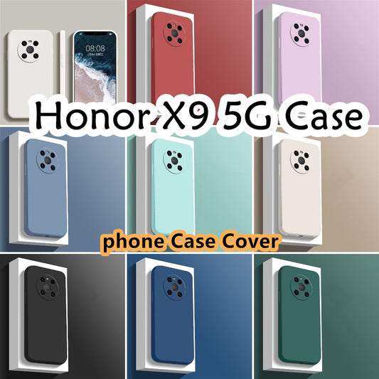 For Honor X9 5G Cover Drop and wear resistant Silicone Full Case Classic Simple Solid Color Phone Case Cover