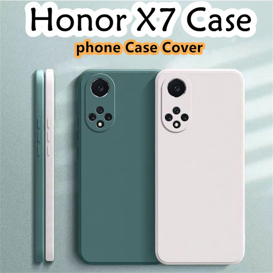 For Honor X7 Cover Drop and wear resistant Silicone Full Case Classic Simple Solid Color Phone Case Cover