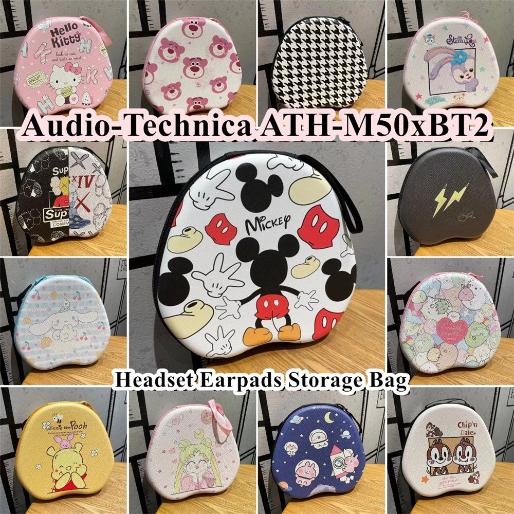 For Audio-Technica ATH-M50xBT2 Headphone Case Cartoon Creative Patterns Headset Earpads Storage Bag Casing Box