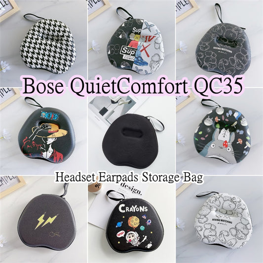 For Bose QuietComfort QC35 Headphone Case Cartoon Creative Patterns Headset Earpads Storage Bag Casing Box