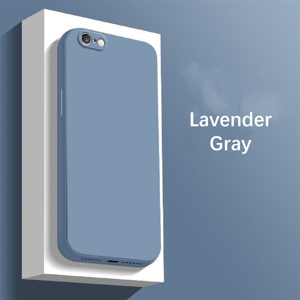 For IPhone 6 Plus Cover Drop and wear resistant Silicone Full Case Classic Simple Solid Color Phone Case Cover