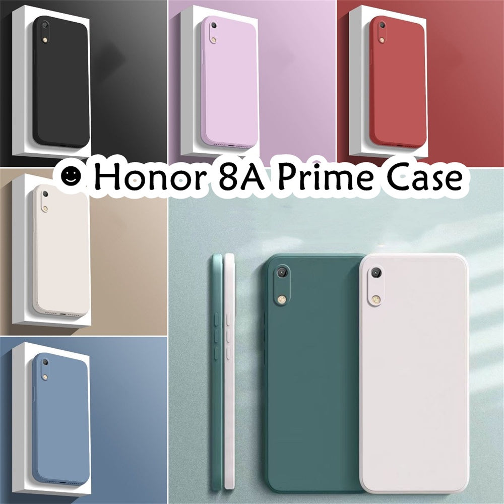 For Honor 8A Cover Drop and wear resistant Silicone Full Case Classic Simple Solid Color Phone Case Cover