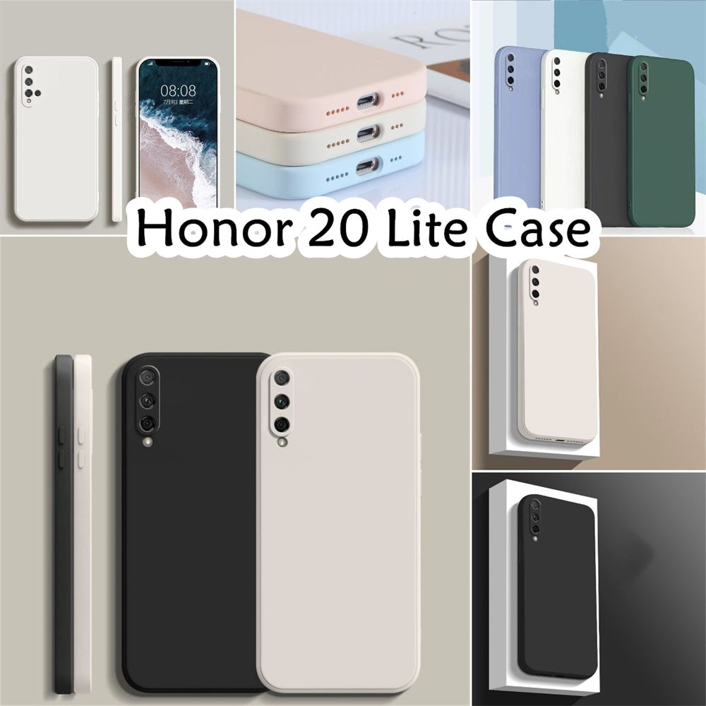 For Honor 20 Lite Cover Drop and wear resistant Silicone Full Case Classic Simple Solid Color Phone Case Cover