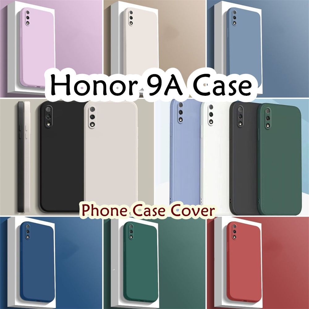 For Honor 9A Cover Drop and wear resistant Silicone Full Case Classic Simple Solid Color Phone Case Cover