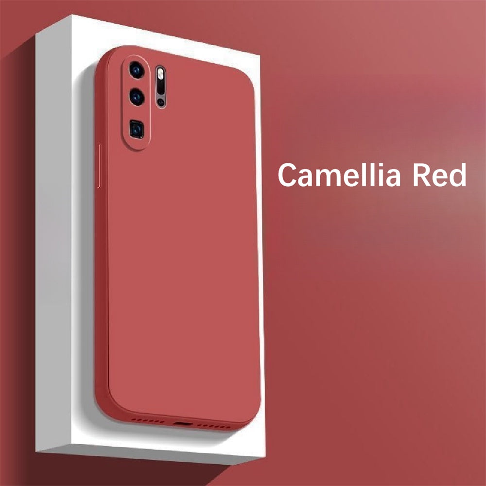 For Huawei P30 Pro Cover Drop and wear resistant Silicone Full Case Classic Simple Solid Color Phone Case Cover