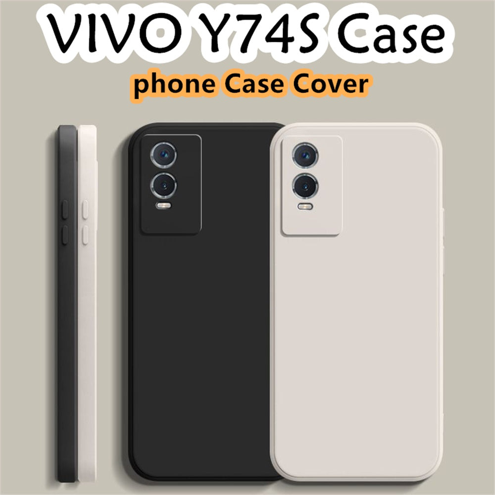 For VIVO Y74S Cover Drop and wear resistant Silicone Full Case Classic Simple Solid Color Phone Case Cover