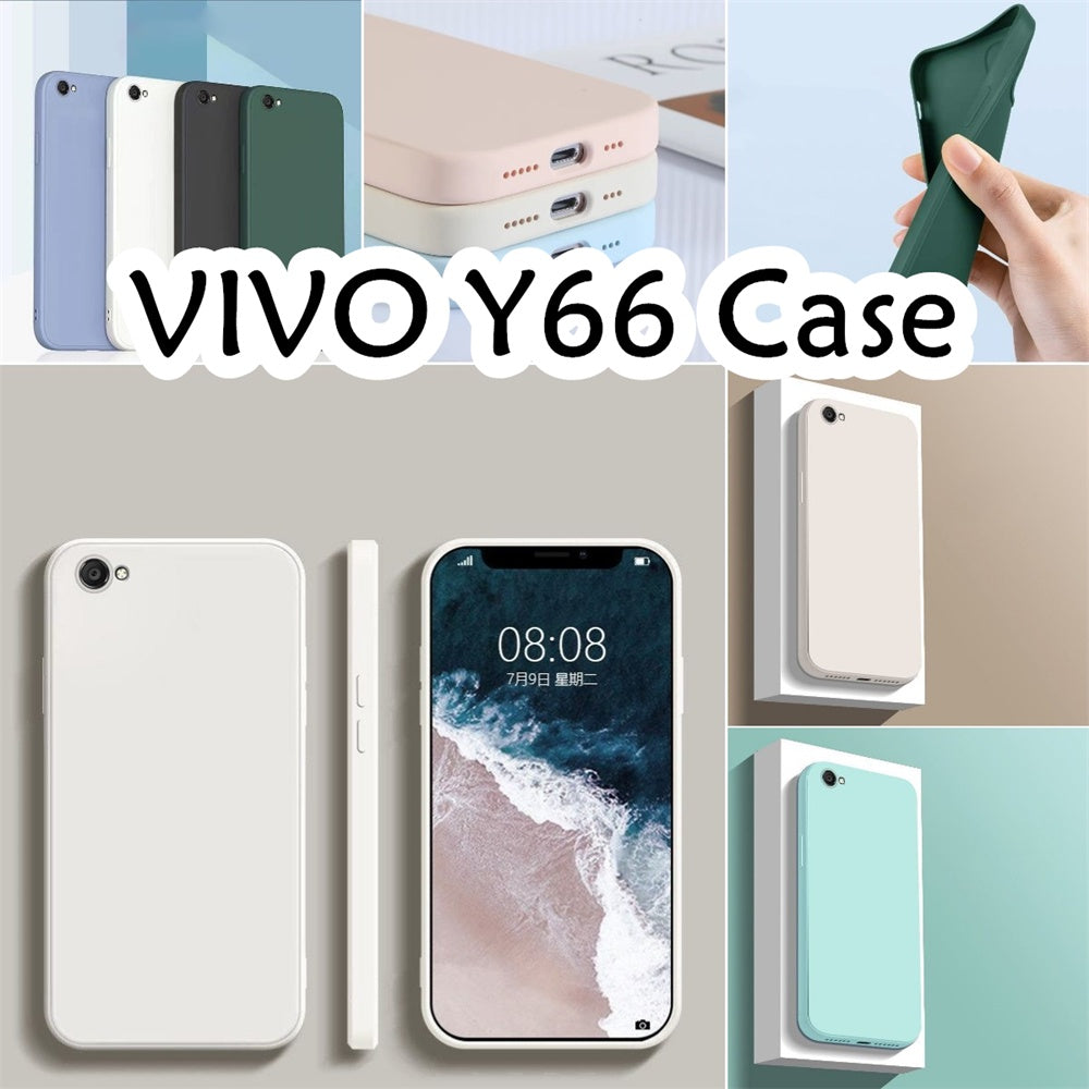 For VIVO Y66 Cover Drop and wear resistant Silicone Full Case Classic Simple Solid Color Phone Case Cover