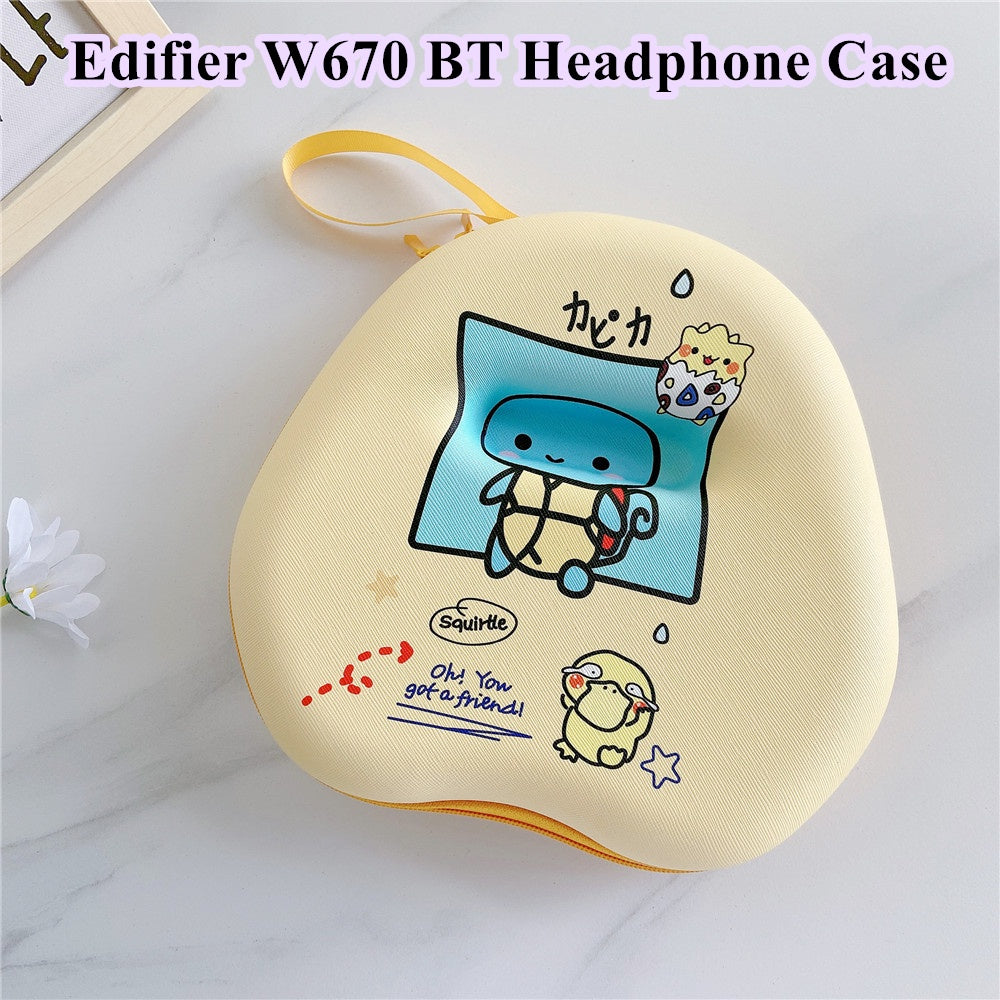 For Edifier W670 BT Headphone Case Cartoon Creative Patterns Headset Earpads Storage Bag Casing Box
