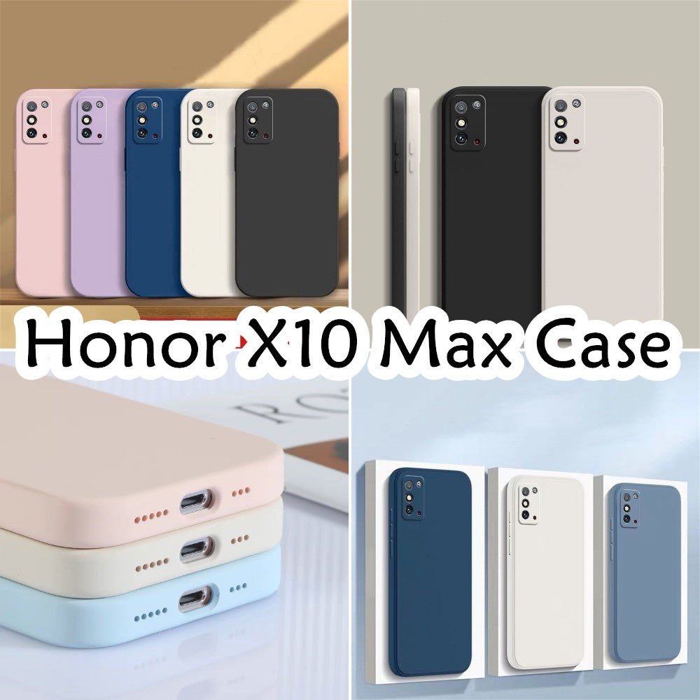 For Honor X10 Max Cover Drop and wear resistant Silicone Full Case Classic Simple Solid Color Phone Case Cover