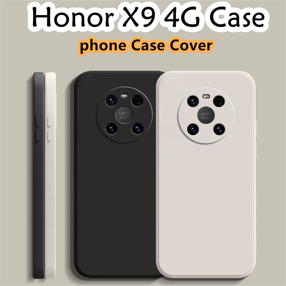 For Honor X9 4G Cover Drop and wear resistant Silicone Full Case Classic Simple Solid Color Phone Case Cover