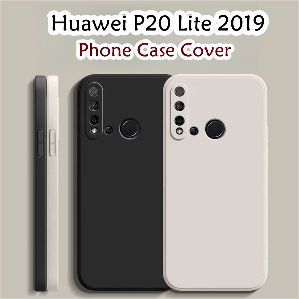 For Huawei P20 Lite 2019 Cover Drop and wear resistant Silicone Full Case Classic Simple Solid Color Phone Case Cover