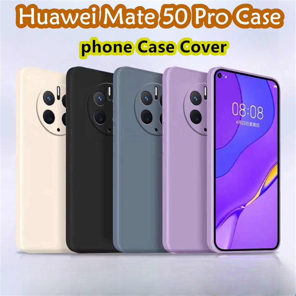 For Huawei Mate 50 Pro Cover Drop and wear resistant Silicone Full Case Classic Simple Solid Color Phone Case Cover
