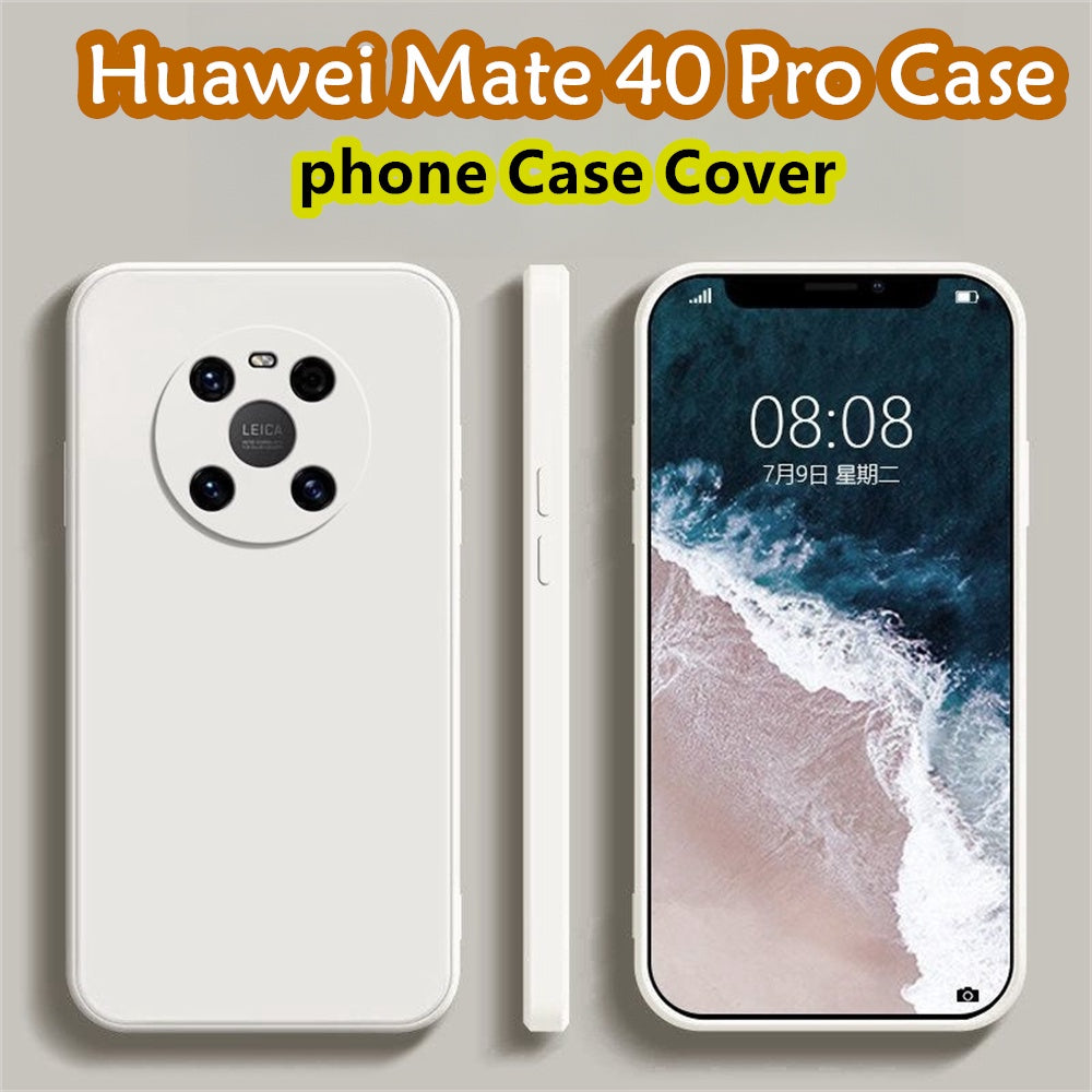 For Huawei Mate 40 Pro Cover Drop and wear resistant Silicone Full Case Classic Simple Solid Color Phone Case Cover
