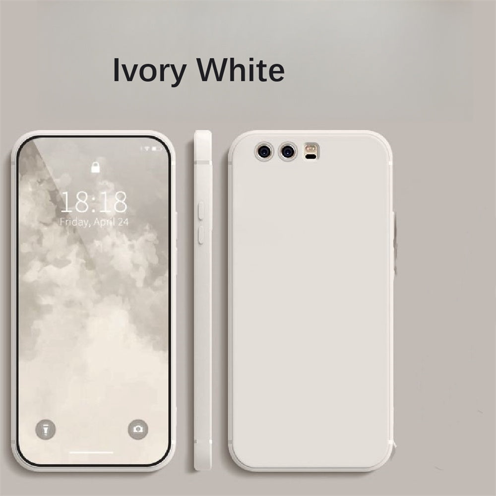 For Huawei P10 Plus Cover Drop and wear resistant Silicone Full Case Classic Simple Solid Color Phone Case Cover