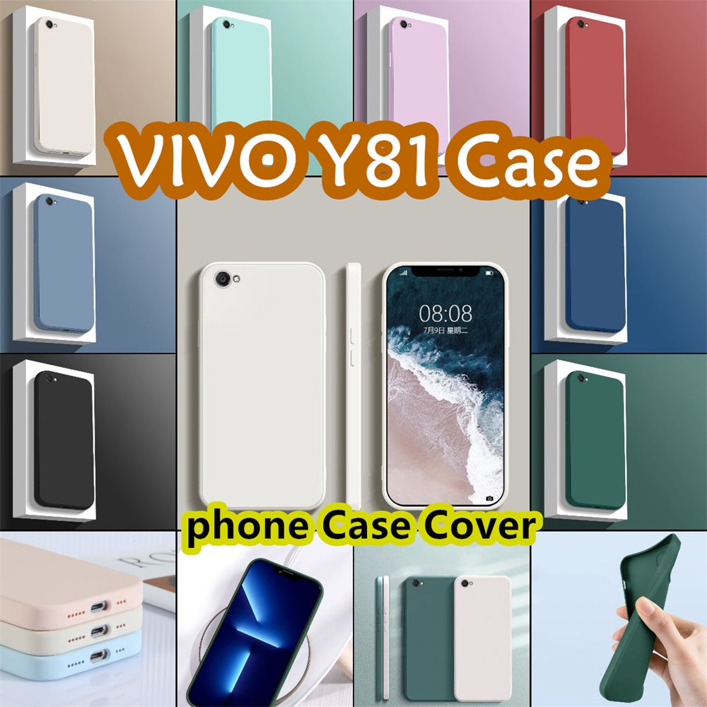 For VIVO Y81 Cover Drop and wear resistant Silicone Full Case Classic Simple Solid Color Phone Case Cover