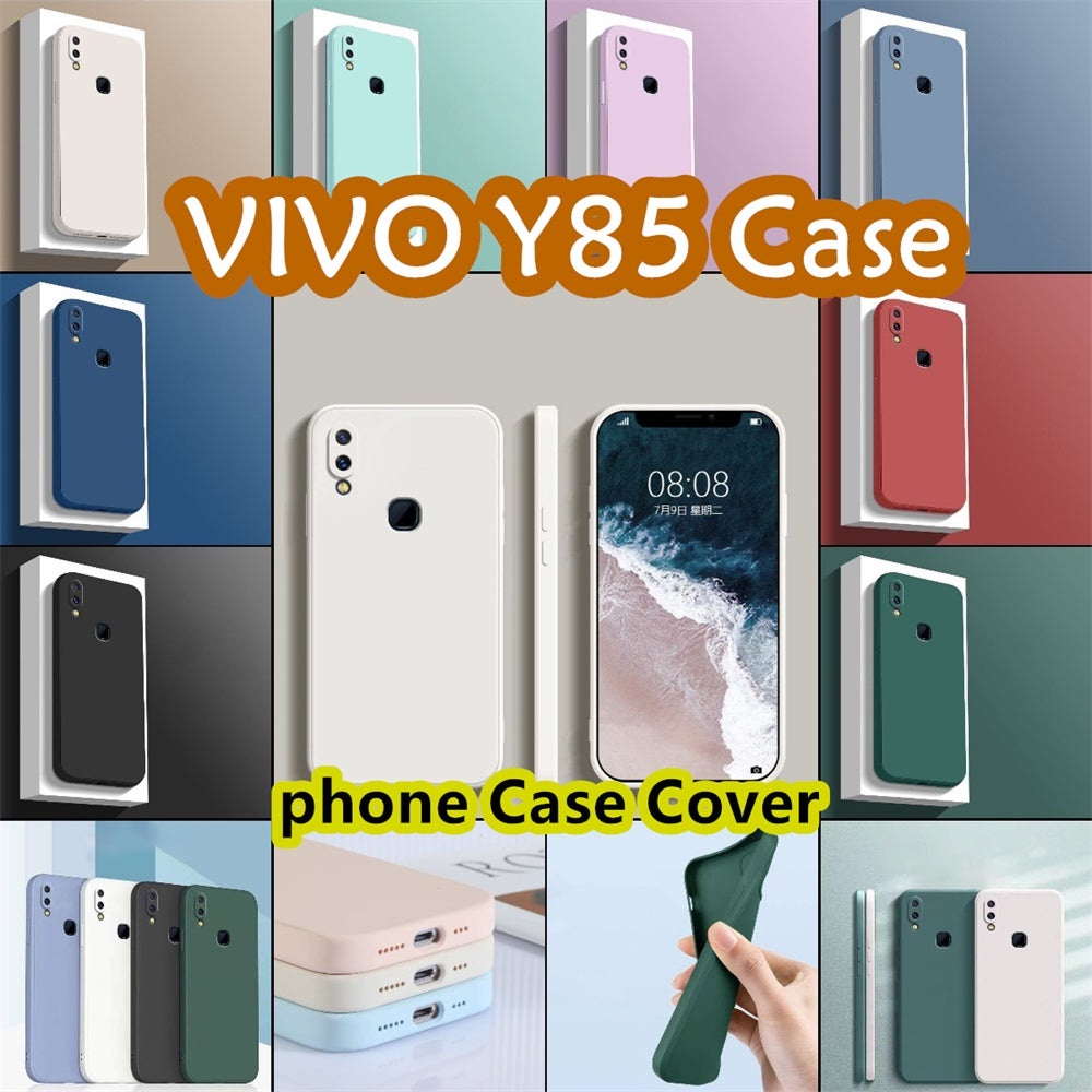For VIVO Y85 Cover Drop and wear resistant Silicone Full Case Classic Simple Solid Color Phone Case Cover