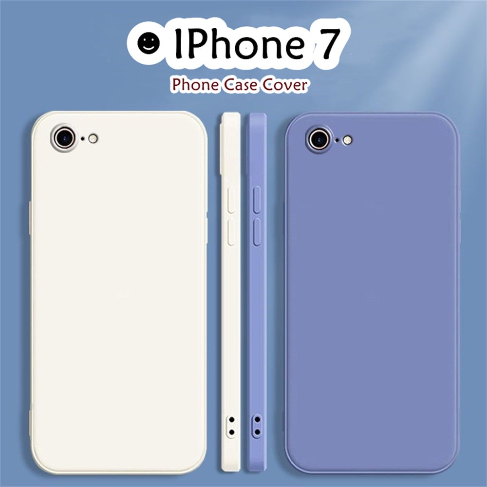 For IPhone 7 Cover Drop and wear resistant Silicone Full Case Classic Simple Solid Color Phone Case Cover