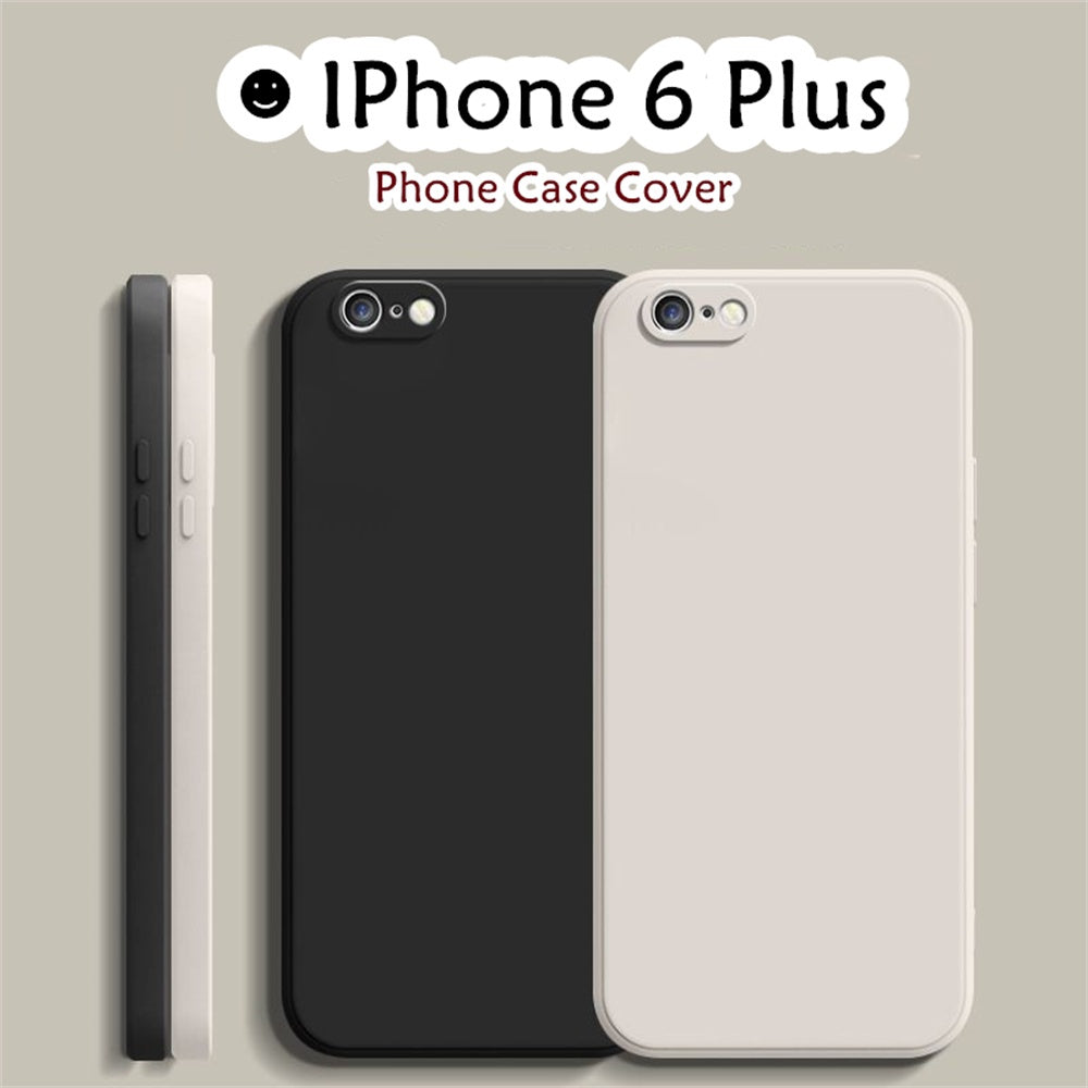 For IPhone 6 Plus Cover Drop and wear resistant Silicone Full Case Classic Simple Solid Color Phone Case Cover