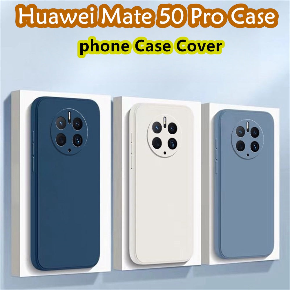 For Huawei Mate 50 Pro Cover Drop and wear resistant Silicone Full Case Classic Simple Solid Color Phone Case Cover