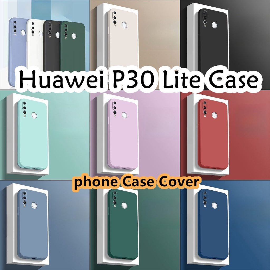 For Huawei P30 Lite Cover Drop and wear resistant Silicone Full Case Classic Simple Solid Color Phone Case Cover