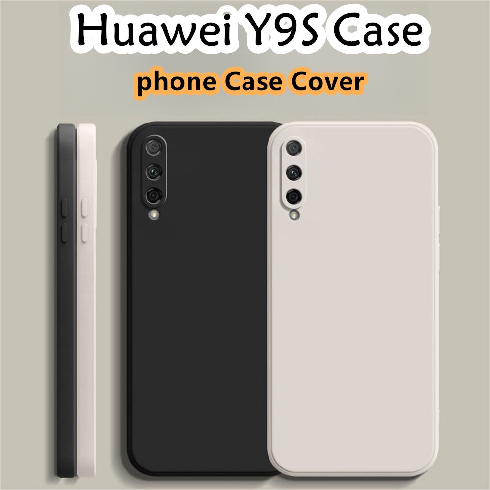 For Huawei Y9S Cover Drop and wear resistant Silicone Full Case Classic Simple Solid Color Phone Case Cover