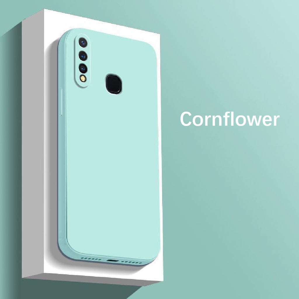 For VIVO Y19 2019 Cover Drop and wear resistant Silicone Full Case Classic Simple Solid Color Phone Case Cover