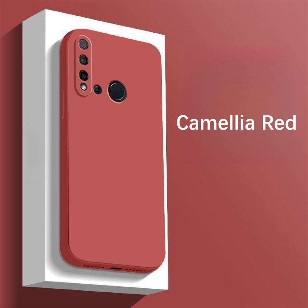 For Huawei Nova 5i Cover Drop and wear resistant Silicone Full Case Classic Simple Solid Color Phone Case Cover
