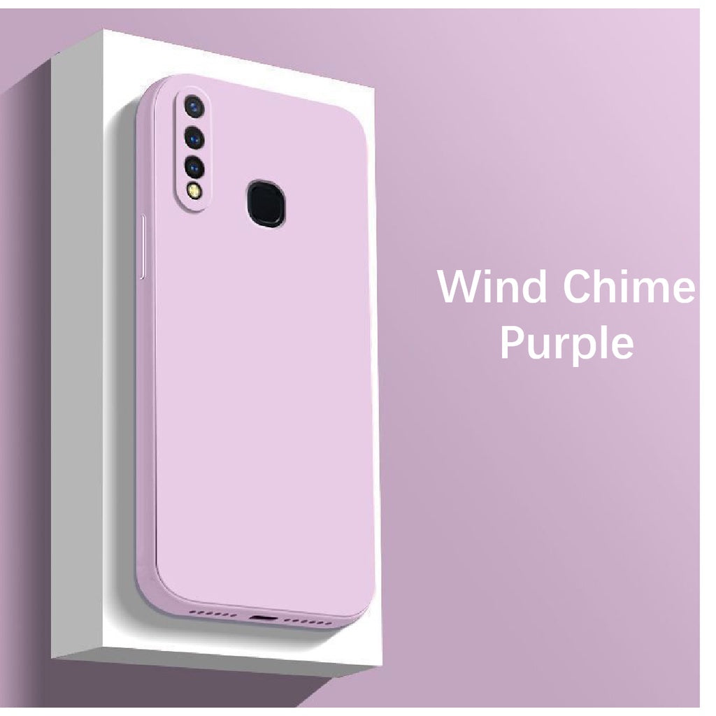 For VIVO Y5S Cover Drop and wear resistant Silicone Full Case Classic Simple Solid Color Phone Case Cover