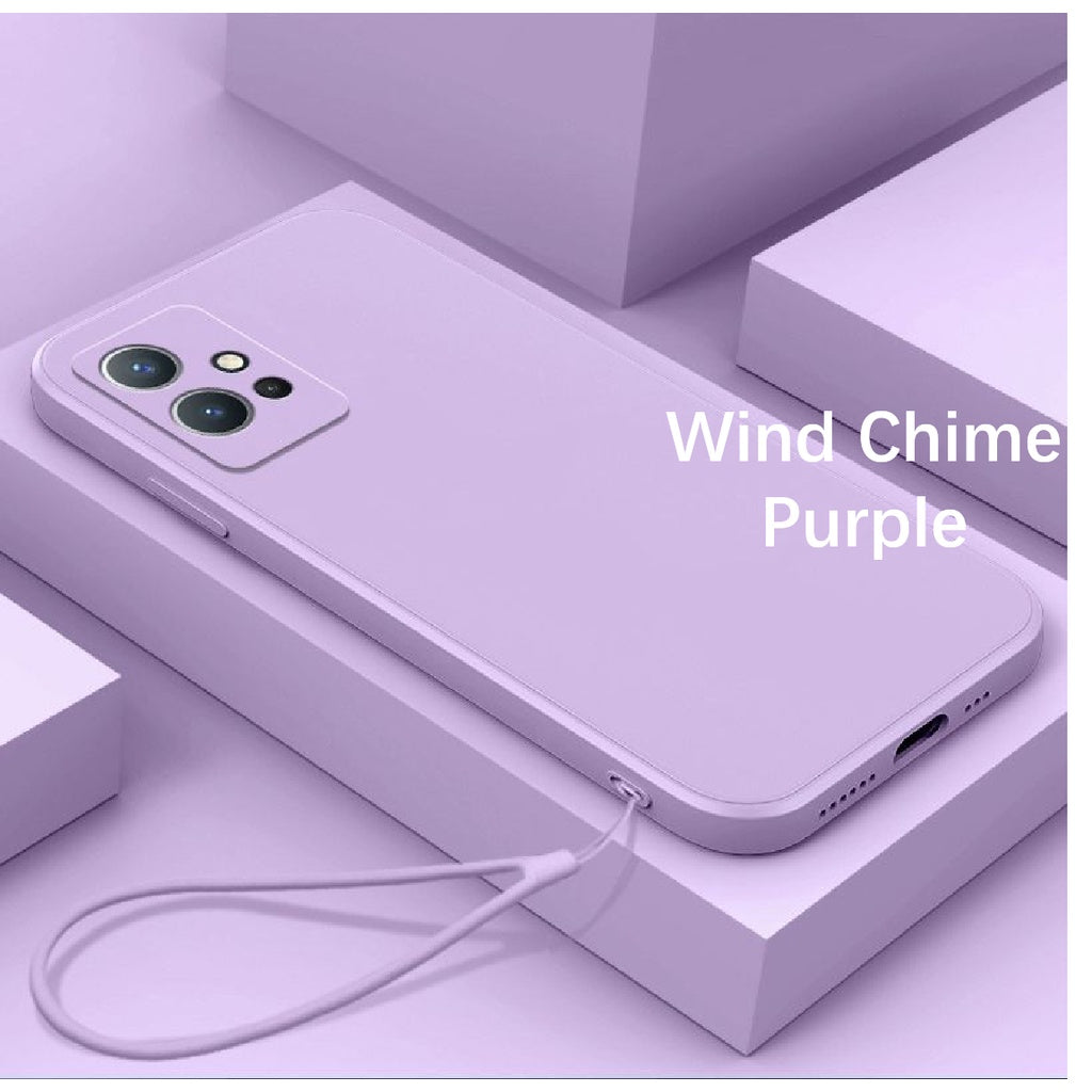 For VIVO Y75 5G Cover Drop and wear resistant Silicone Full Case Classic Simple Solid Color Phone Case Cover