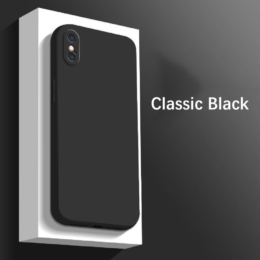For IPhone X Cover Drop and wear resistant Silicone Full Case Classic Simple Solid Color Phone Case Cover