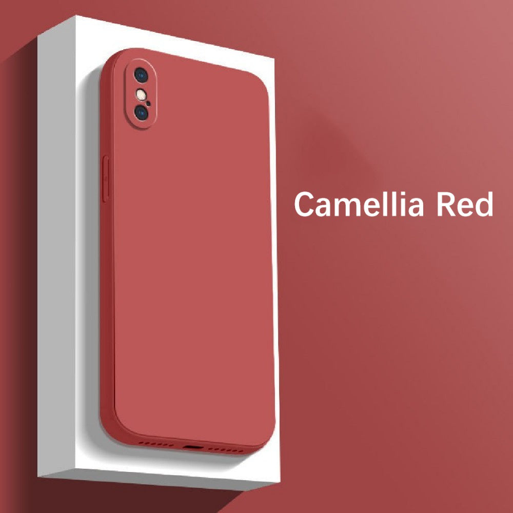 For IPhone X Cover Drop and wear resistant Silicone Full Case Classic Simple Solid Color Phone Case Cover