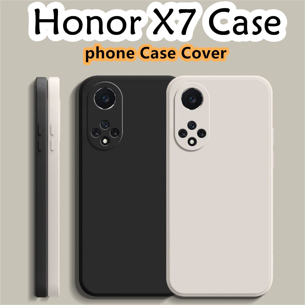 For Honor X7 Cover Drop and wear resistant Silicone Full Case Classic Simple Solid Color Phone Case Cover