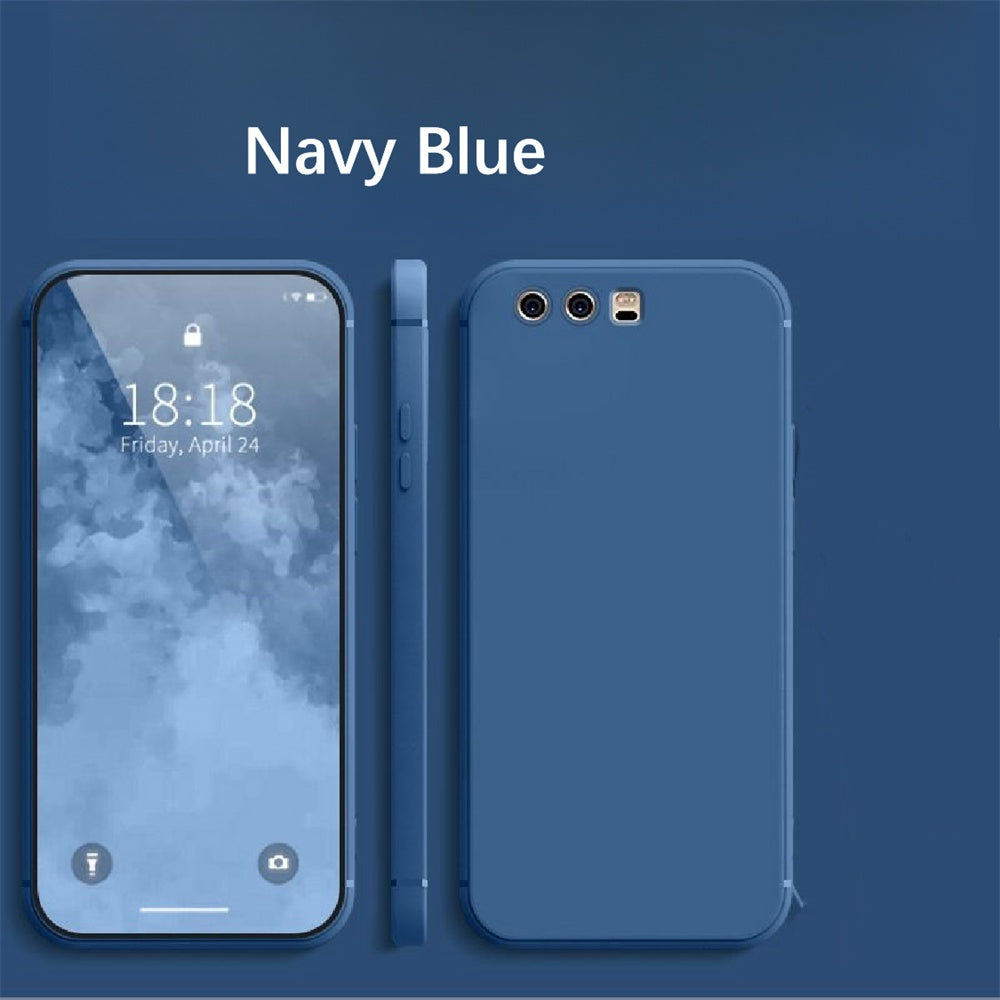 For Huawei P10 Plus Cover Drop and wear resistant Silicone Full Case Classic Simple Solid Color Phone Case Cover