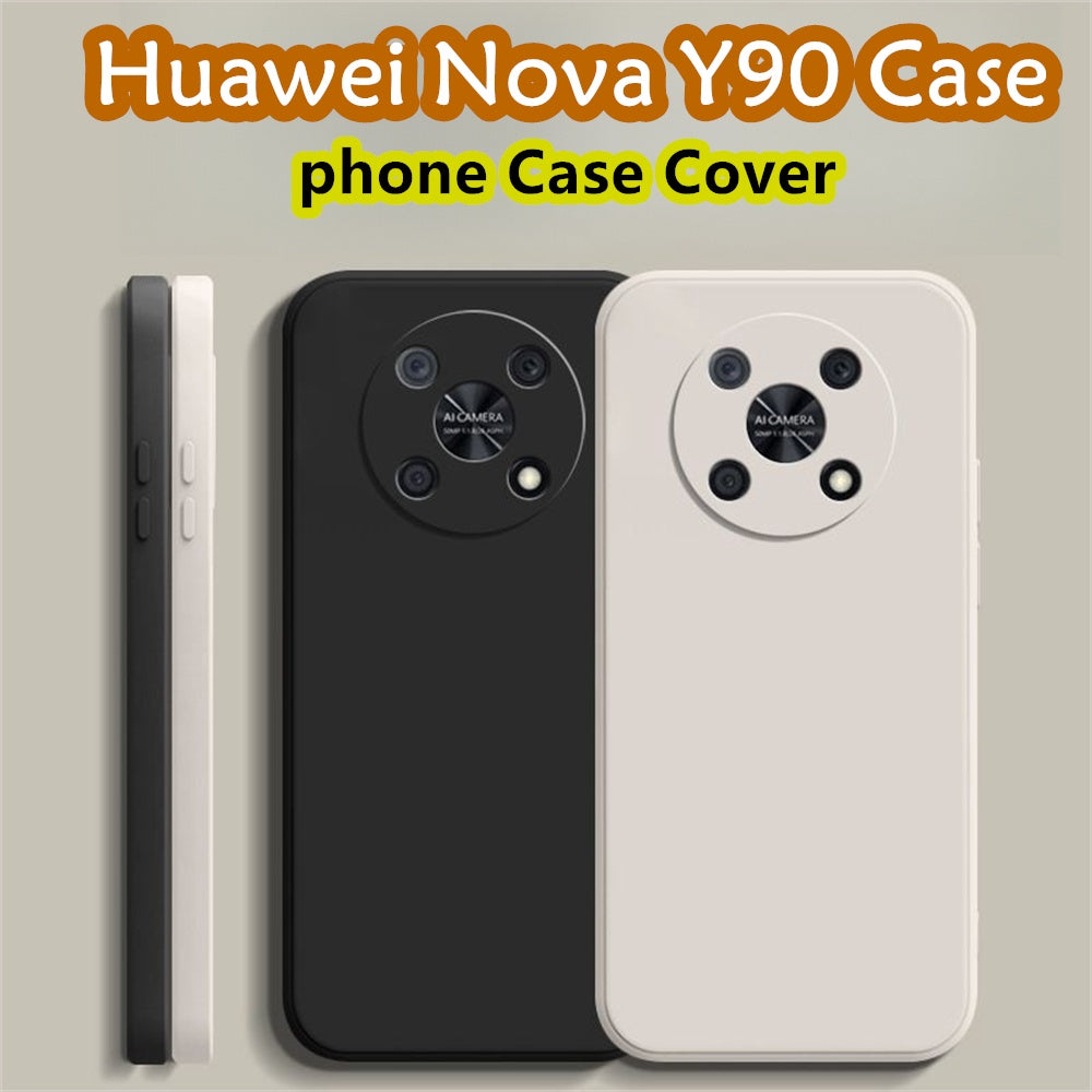 For Huawei Nova Y90 Cover Drop and wear resistant Silicone Full Case Classic Simple Solid Color Phone Case Cover