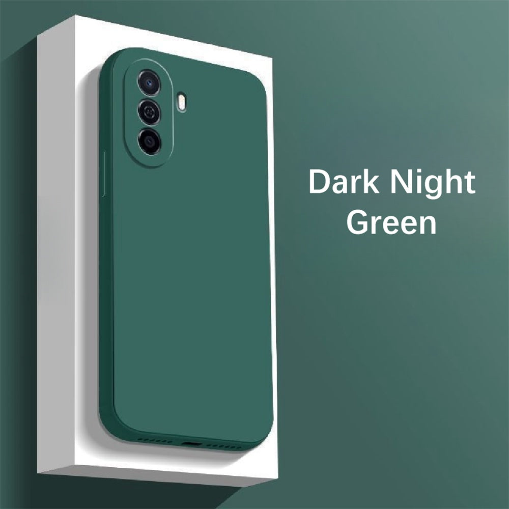 For Huawei Nova Y70 Cover Drop and wear resistant Silicone Full Case Classic Simple Solid Color Phone Case Cover